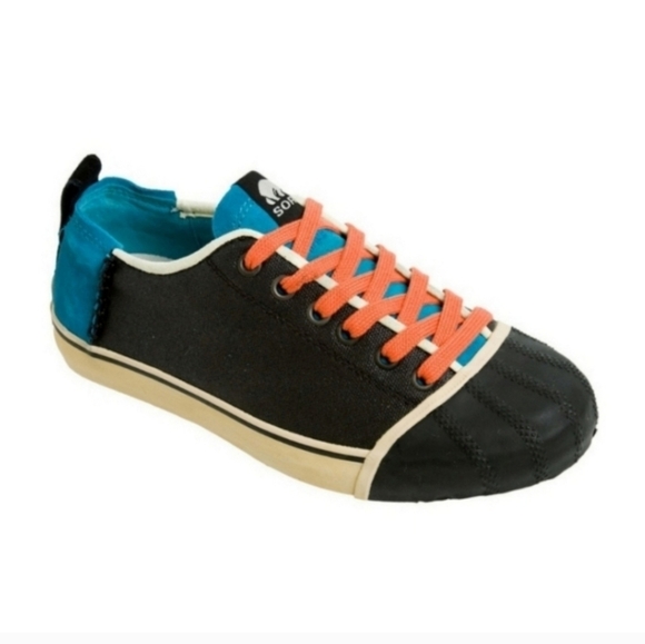 Sorel Sentry Black Color Block Retro Suede Low Top Sneakers - Picture 1 of 12